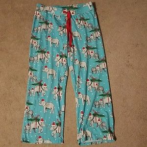Christmas elephant pajama pants